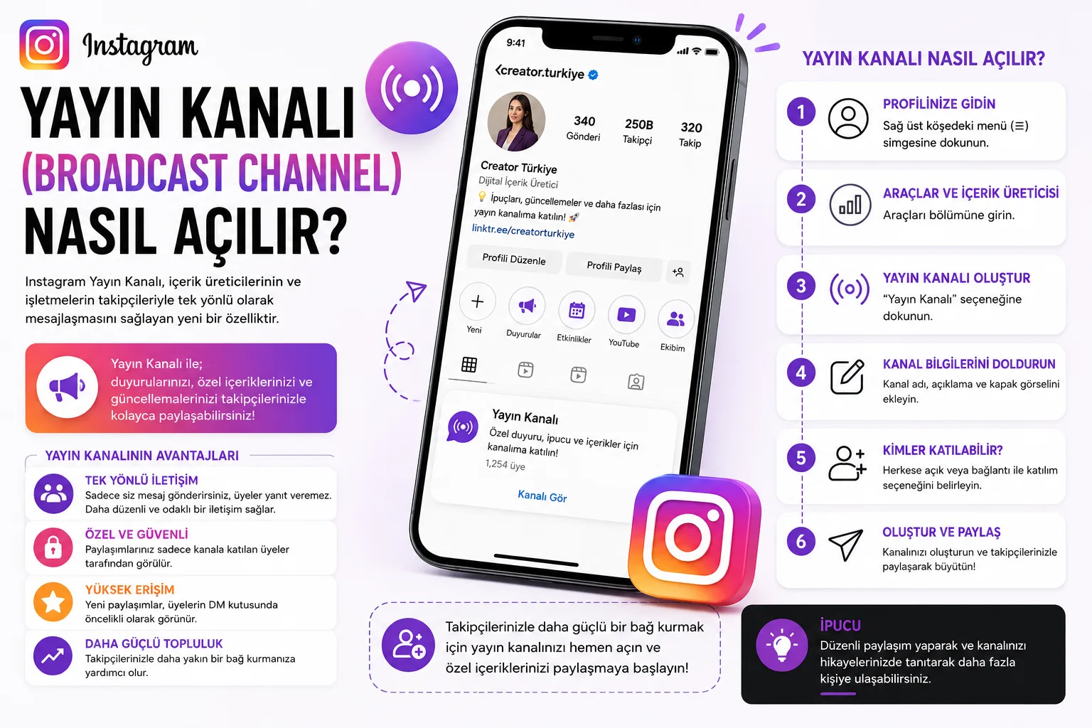 Instagram Yayın Kanalı (Broadcast Channel) Nasıl Açılır?