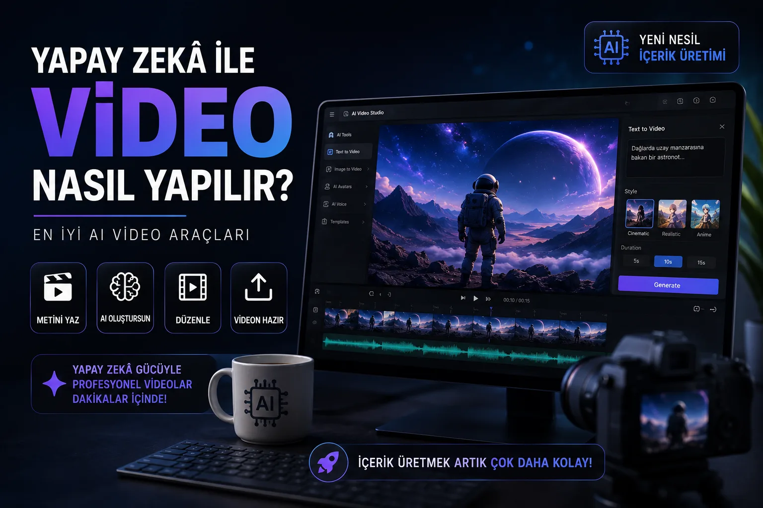 Yapay Zekâ ile Video Nasıl Yapılır? En İyi AI Video Araçları