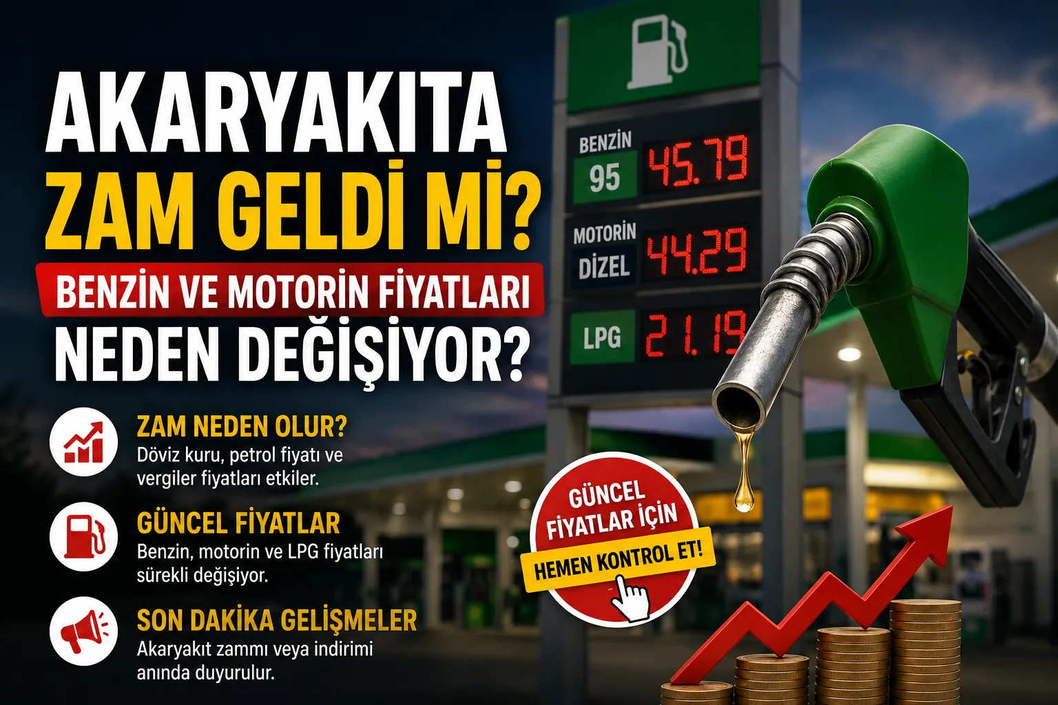 Akaryakıta Zam Geldi mi? Güncel Benzin ve Motorin Fiyatları