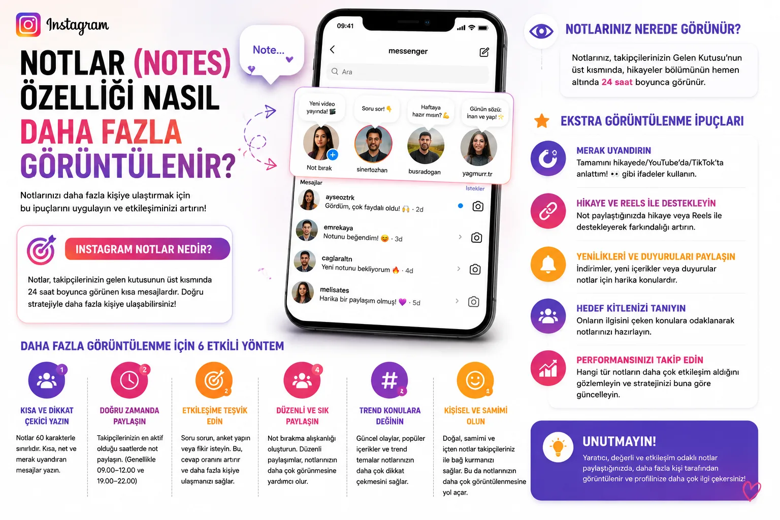 Instagram Notlar (Notes) Özelliği Nasıl Daha Fazla Görüntüle