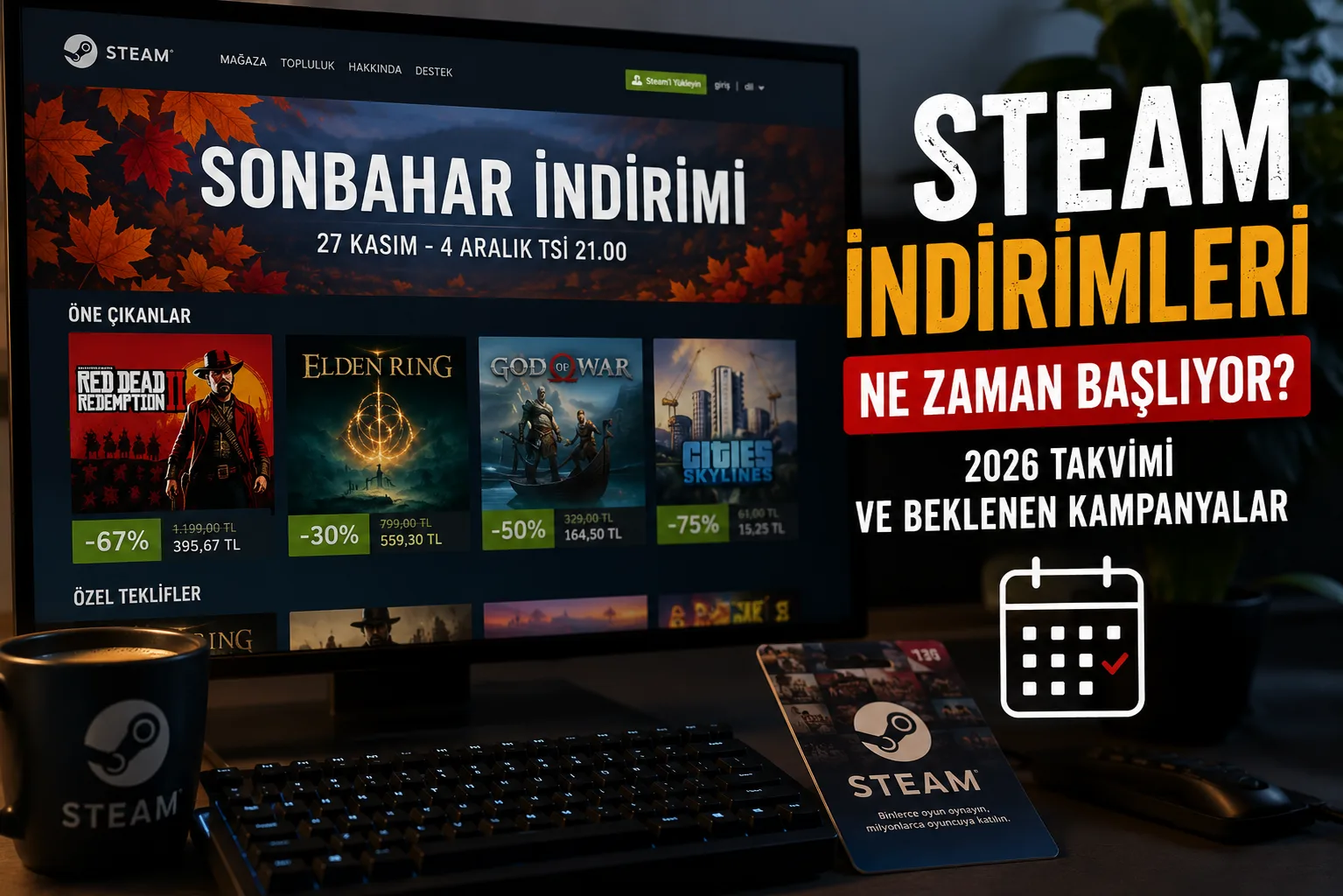 Steam İndirimleri Ne Zaman Başlıyor? 2026 Takvimi ve Beklenen Kam